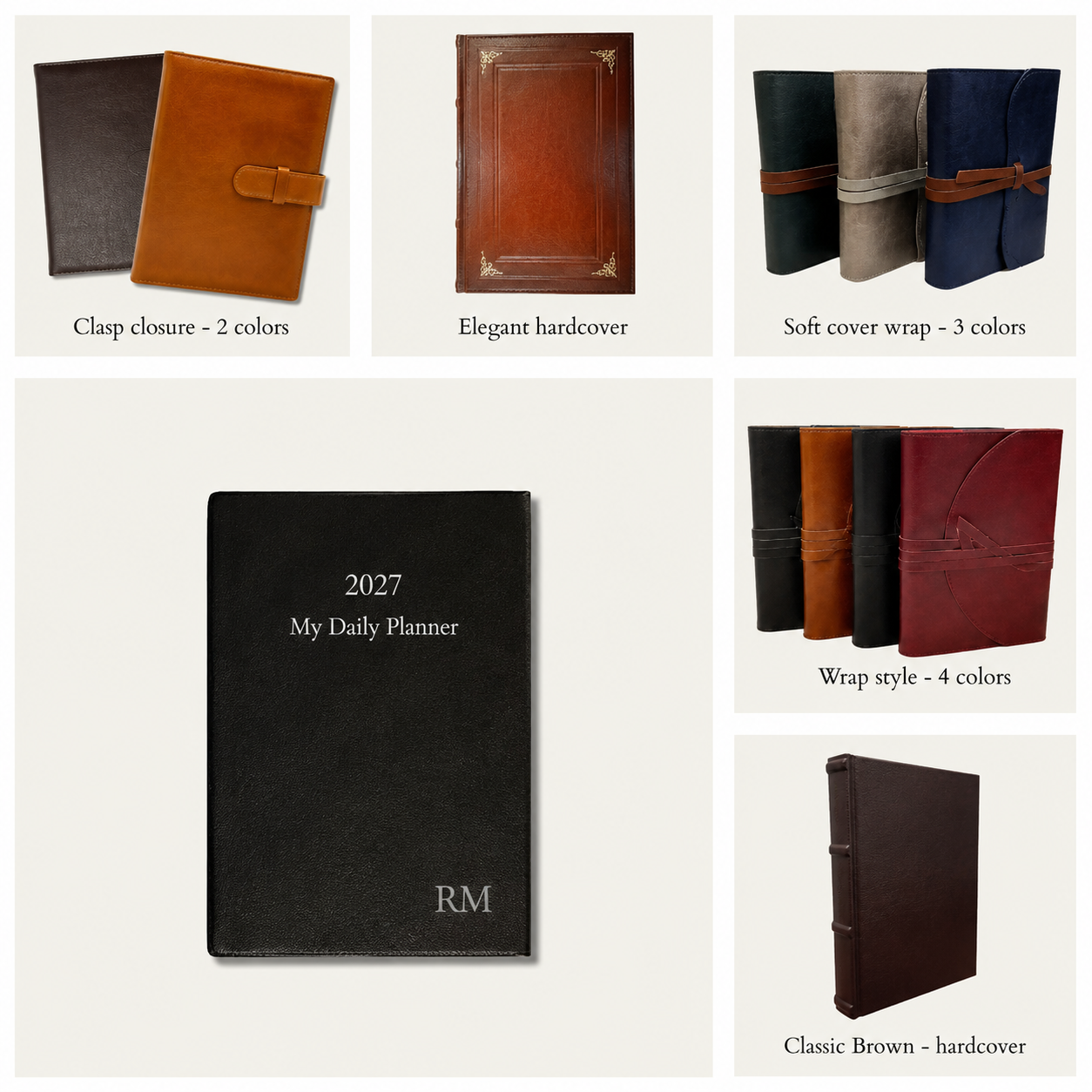 Refillable Leather Day Planner 2027 (Med A5 size) *Preorder