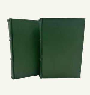 Handmade Italian leather Hunter Green journal with lined pages