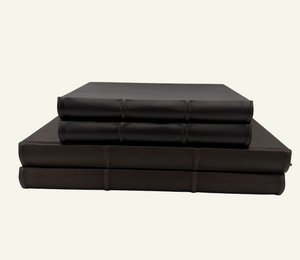 Handmade Italian Leather journals * Guestbooks with Amalfi paper pages and a raised ridge spine