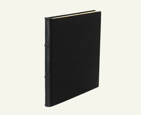 Black Italian Leather Journal