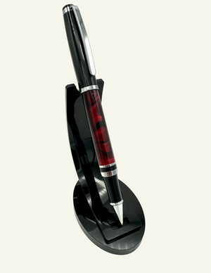 Italian made Burgundy Resin Barrel Rollerball Pen