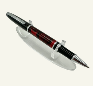 Burgundy Resin Barrel Rollerball Pen