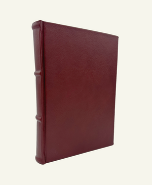 Handmade Italian burgundy leather journal