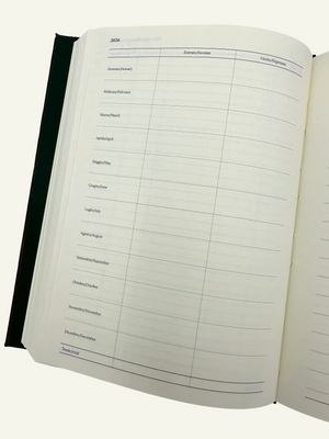 Refillable Day Planner Insert with yearly budgeting section