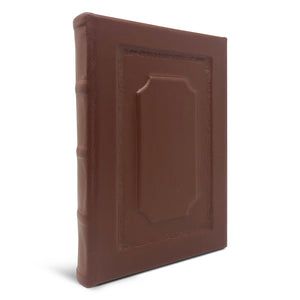 Elegant Handmade Raised Panel Lined Journal in Brown