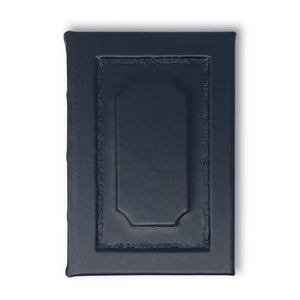 Elegant Handmade Raised Panel Lined Journal in Black