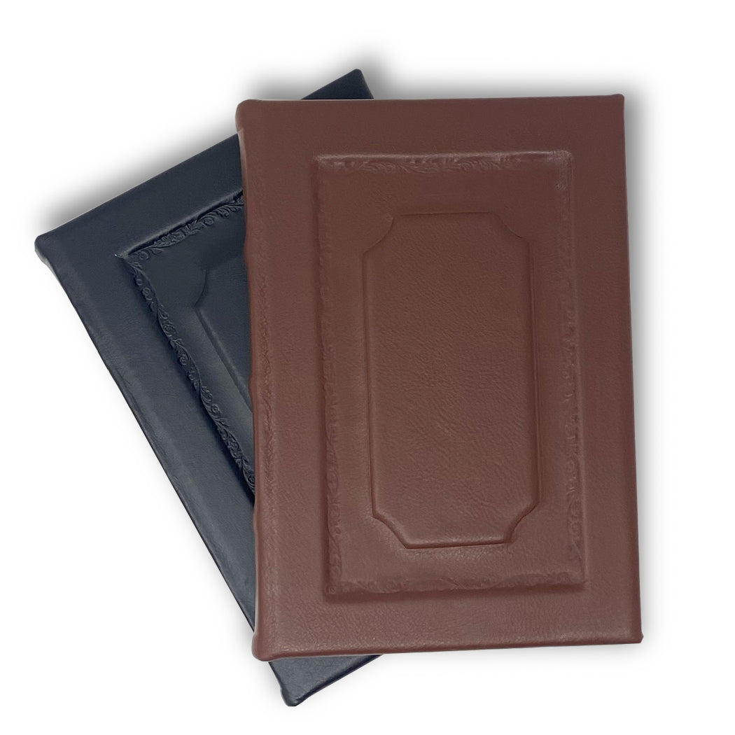 Elegant Handmade Raised Panel Lined Journal in two colors