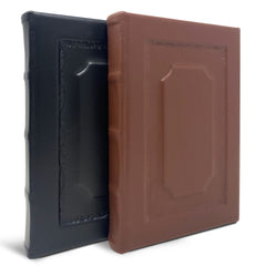 Elegant Handmade Leather Journal - Raised Panels - 2 colors