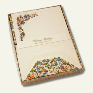 Florentine Bird Pattern Writing Papers With Matching Envelopes - 10 pack