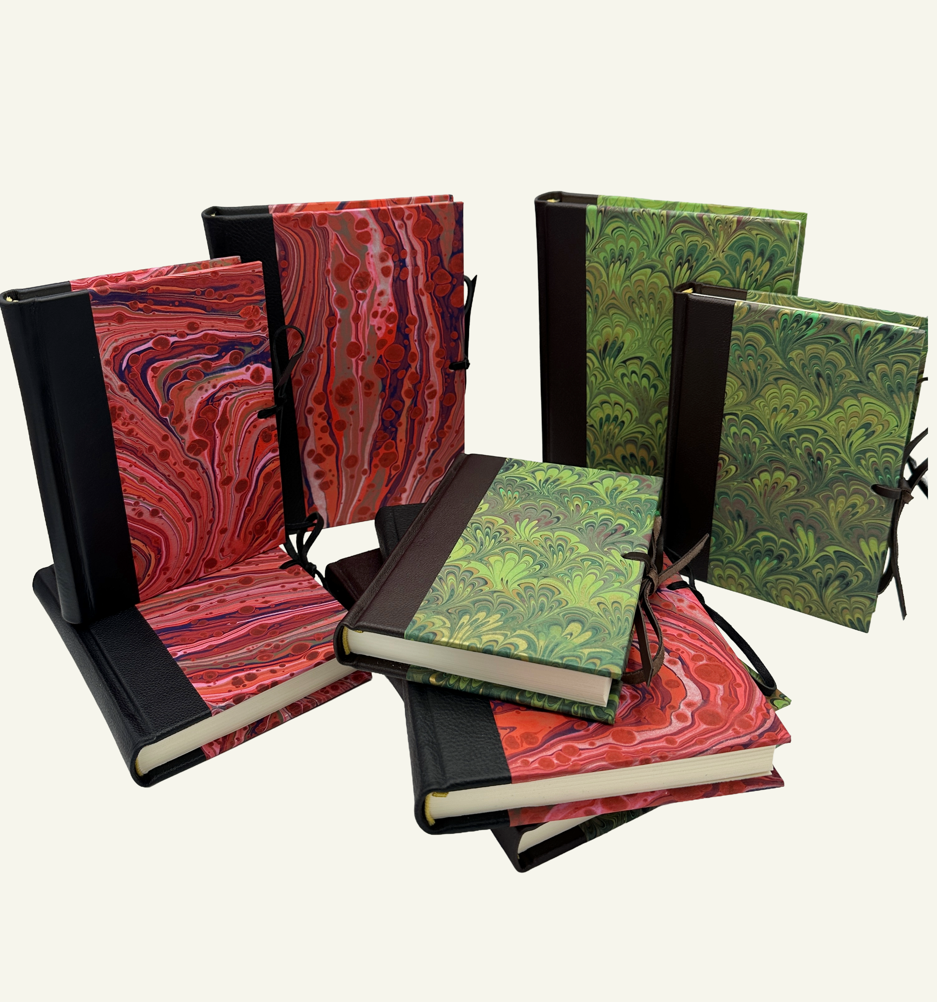 Unique Handcrafted Marble Paper Journals - 2 sizes and paper styles