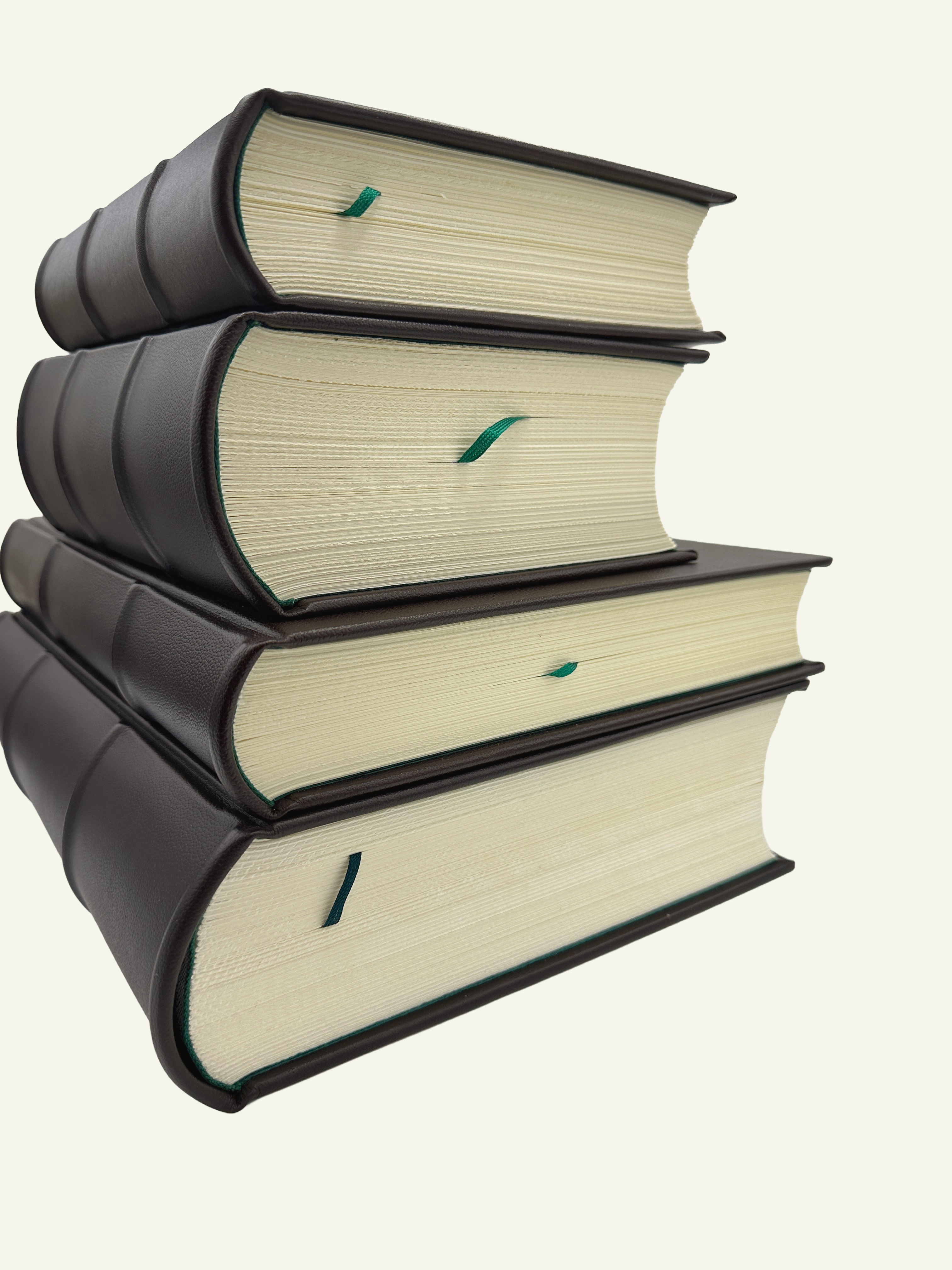 The World's Thickest Journals stacking in two sizes with Hand-cut and Deckled Edges