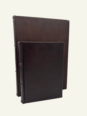 Italian Leather Journals & Guestbooks with Handmade Amalfi Paper in two sizes