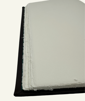 Textured edges of handmade Amalfi Paper Journals & Guestbooks