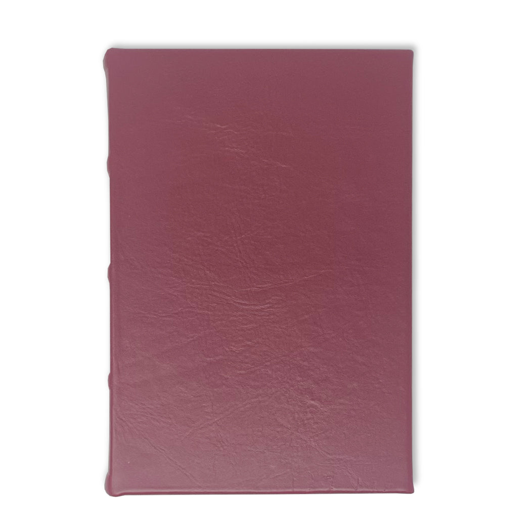 Handmade Hardcover Lined Leather Journal - 4 colors - burgundy