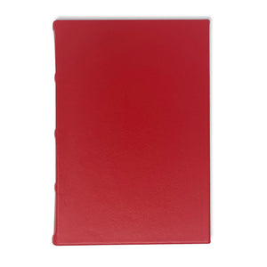 Handmade Hardcover Lined Leather Journal - 4 colors - red