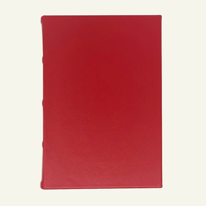 Handmade Hardcover Lined Leather Journal in Apple Red