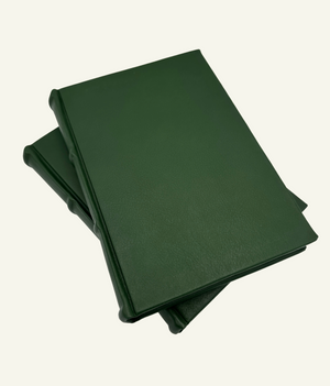 Handcrafted Italian Hunter Green Leather journal with lined pages