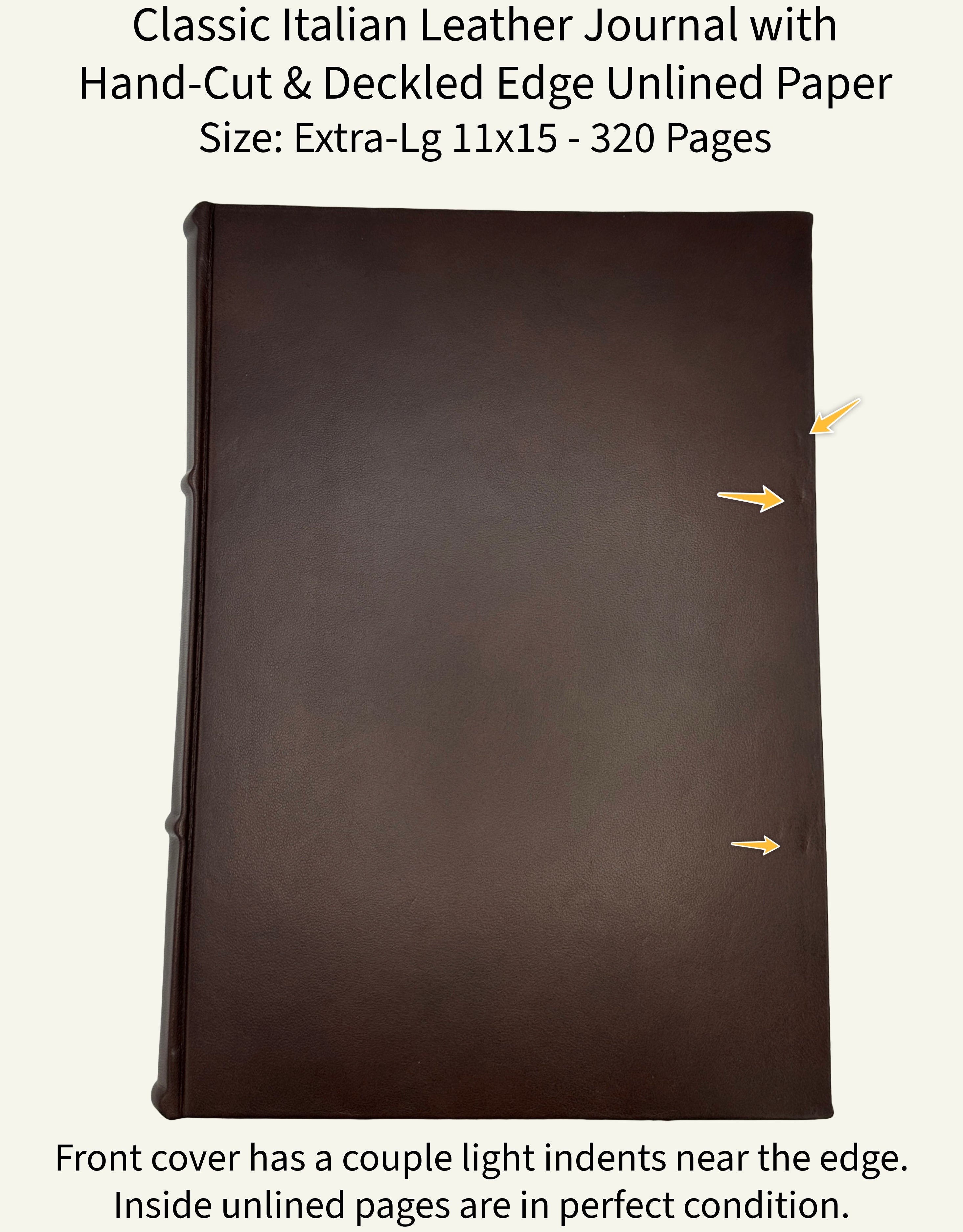 *Imperfect* Classic Leather Journal with Unlined Hand-Cut Deckled Edges
