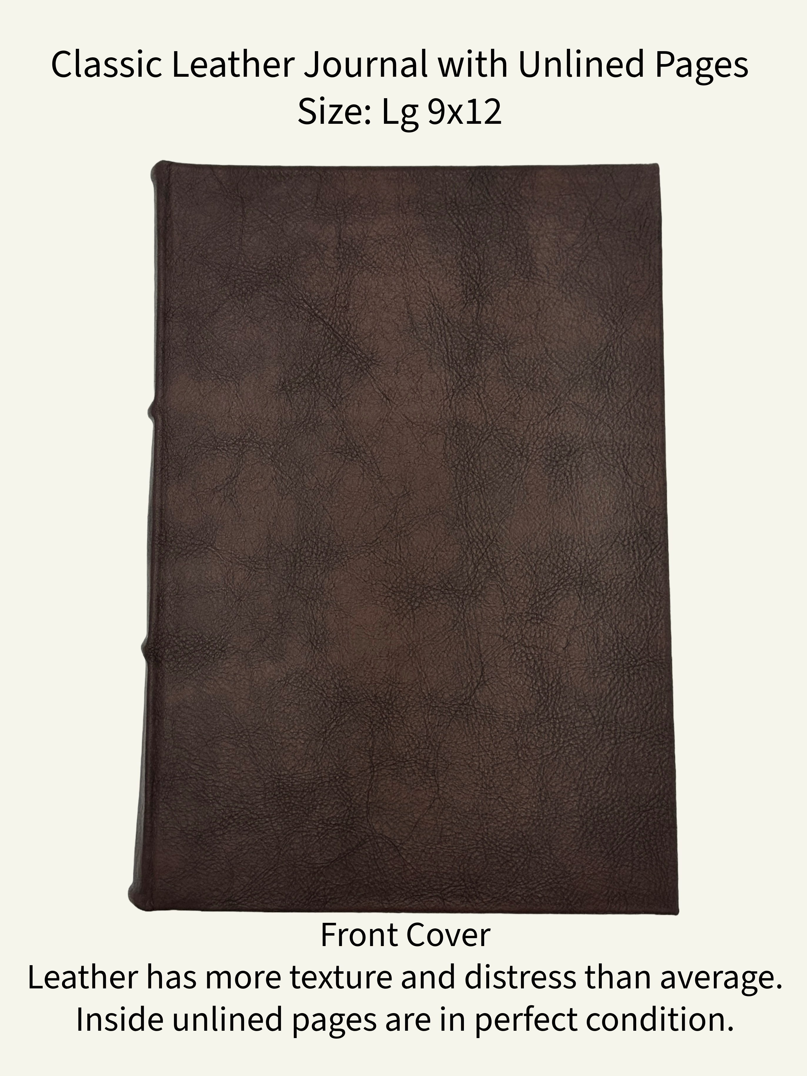 *Imperfect* Classic Leather Journal With Unlined Pages