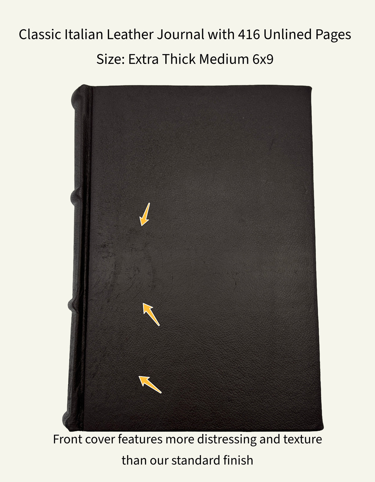 *Imperfect* Italian Leather Extra Thick Journal With 416 Unlined Writing Pages