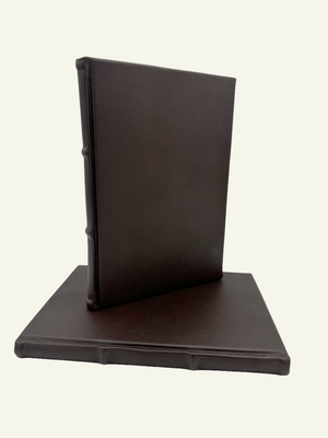 Handmade Italian Classic Brown Leather Wine Log and Journals