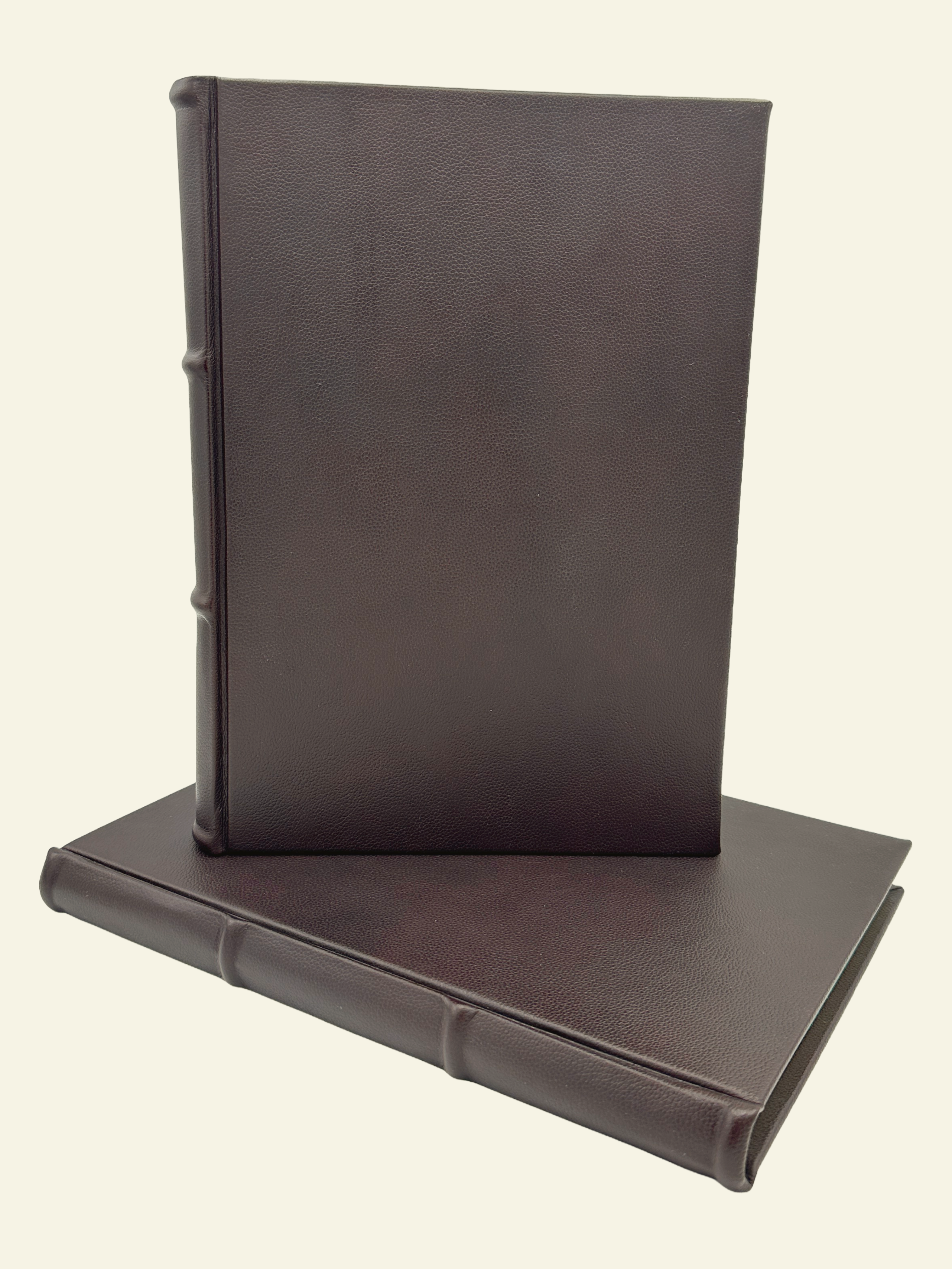 Large 9x12 Classic brown Leather Guestbooks and Journals