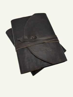 Leather Travel Journal - refillable wrap book 2
