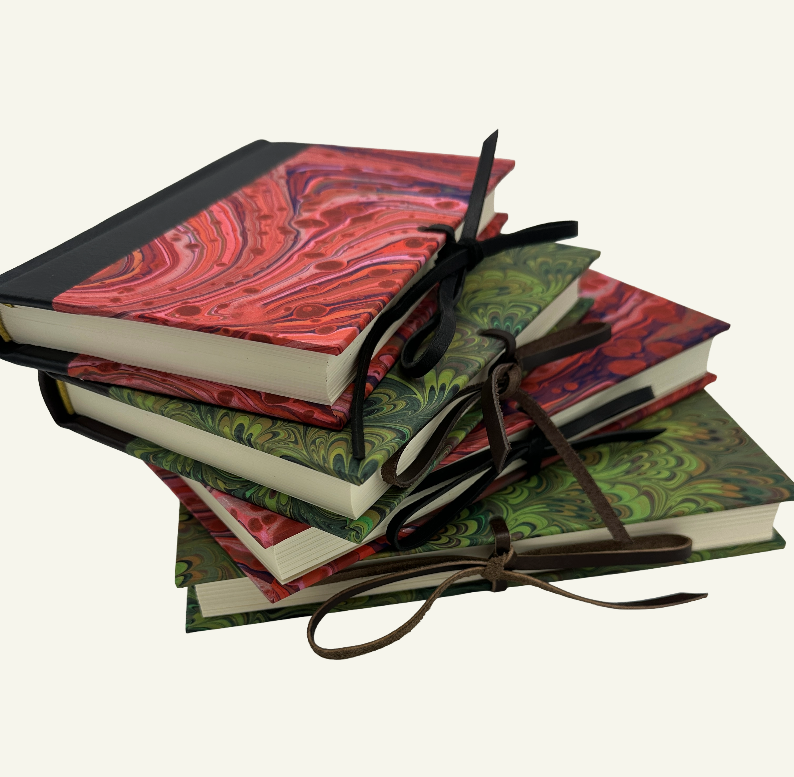 Unique Handcrafted Marble Paper Journals - 2 sizes and paper styles
