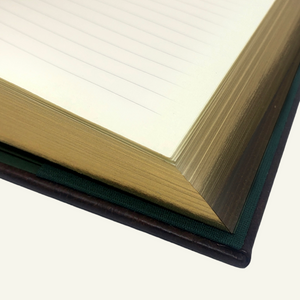 lined journal with gold gilded edges