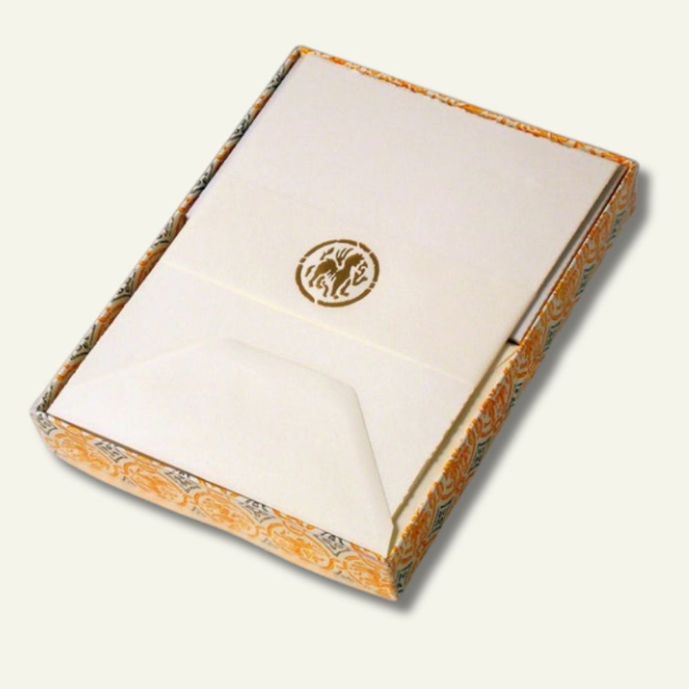 Medieval style Blank Note Paper With Deckled Edges and Matching Envelopes - 10 pack