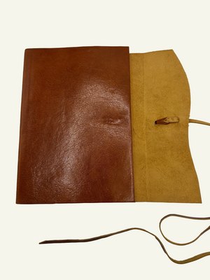 Soft Wrap Lined Journal in Medium Brown