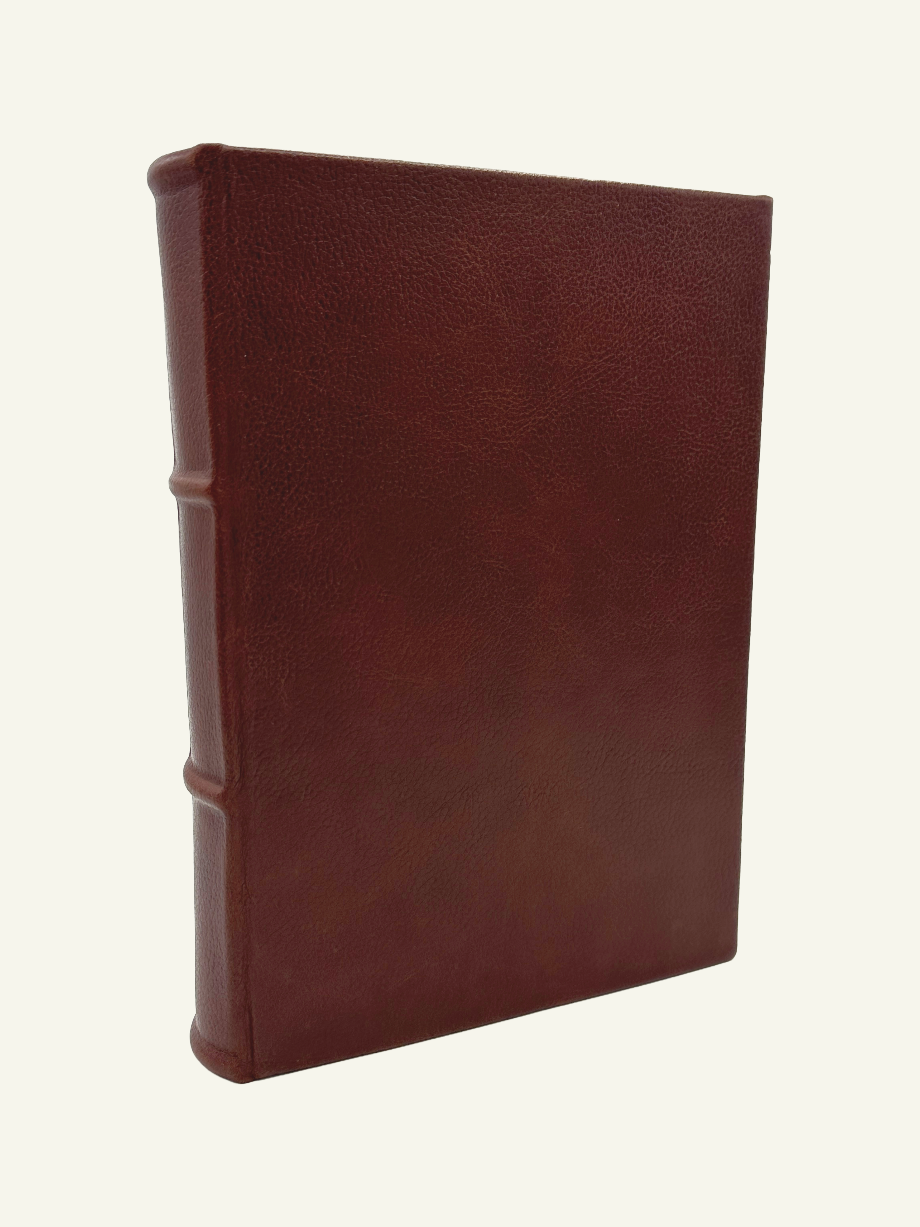 Handmade Mahogany Italian Leather Journal with Unlined Hand-Cut Deckled Pages | One of a Kind