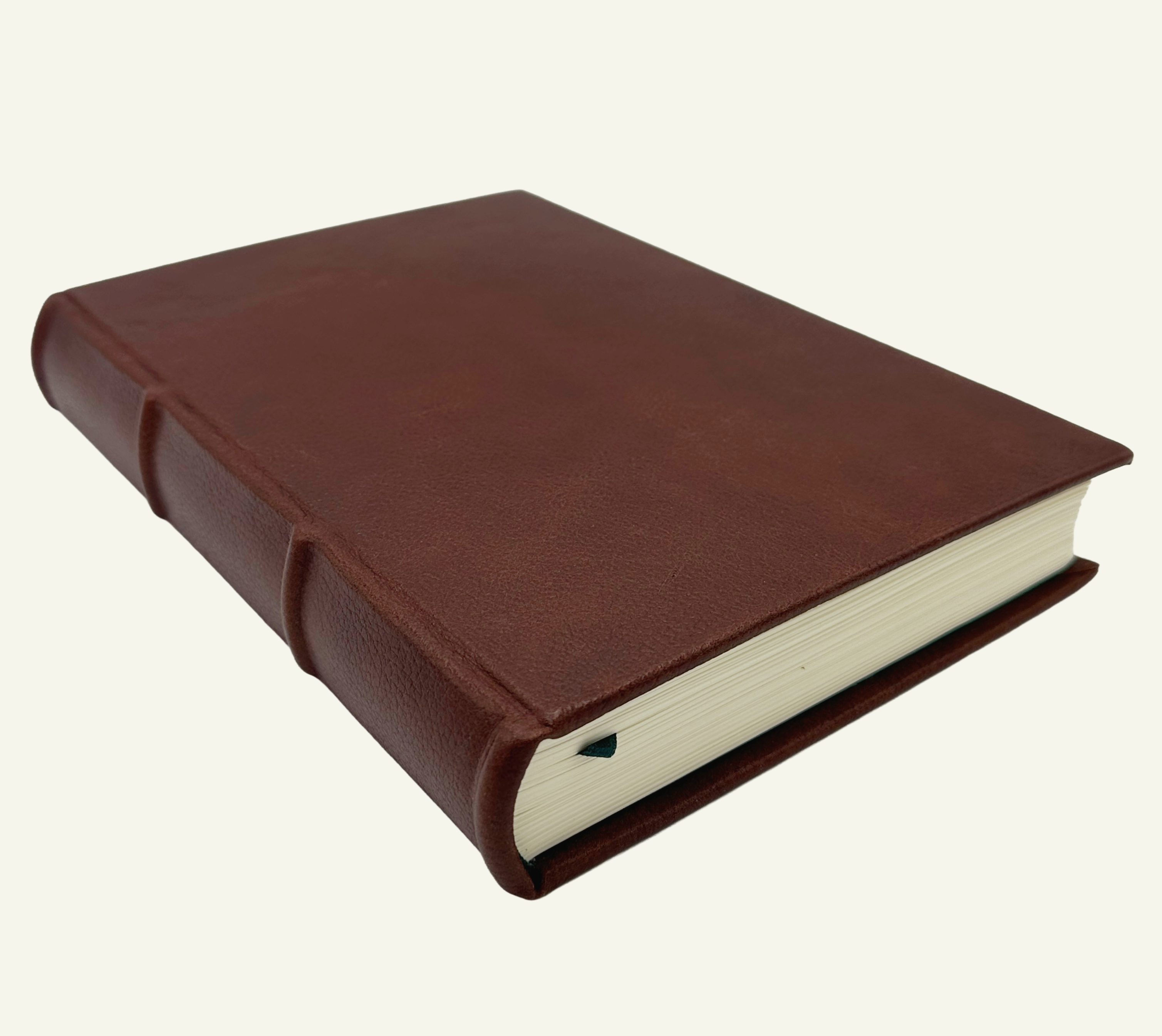 Handmade Mahogany Italian Leather Journal with Unlined Hand-Cut Deckled Pages | One of a Kind