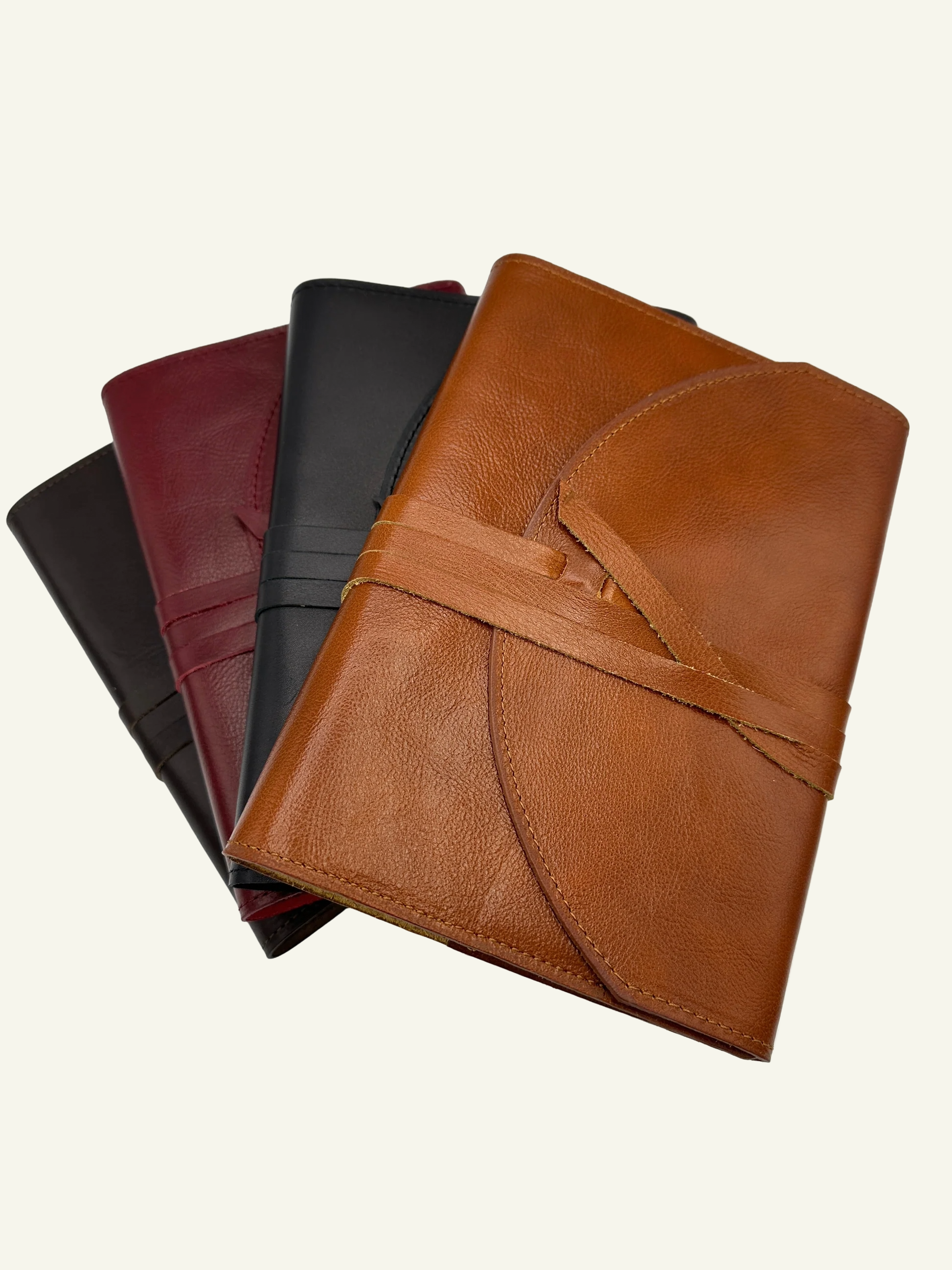 Refillable Leather Wrap Journals in 4 colors