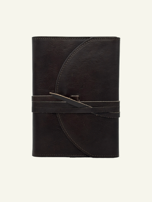 Refillable Leather Wrap Journal in Espresso