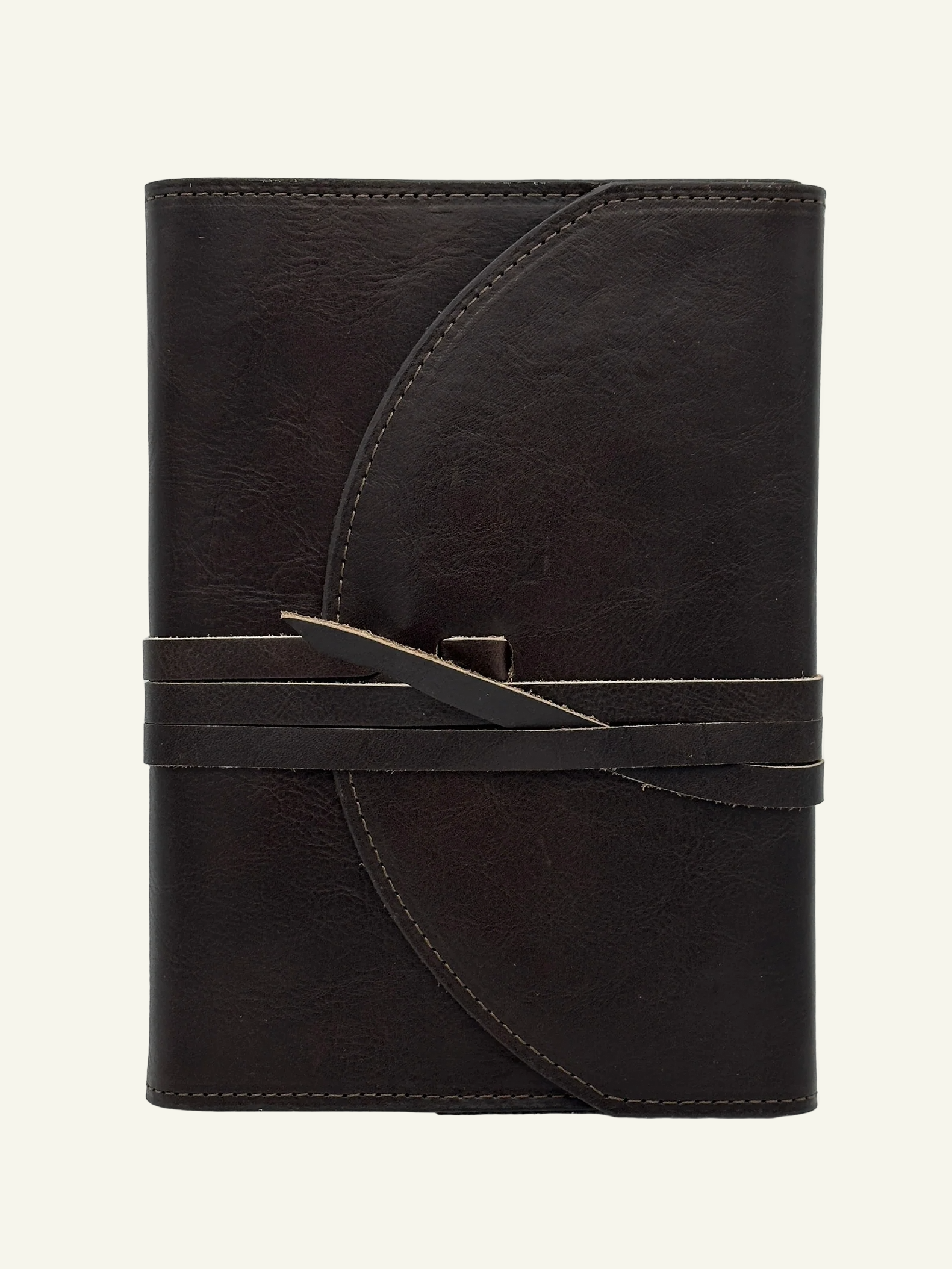 Refillable Leather Wrap Journal in Espresso