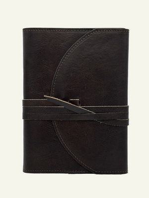 Refillable Leather Wrap Journal in Espresso