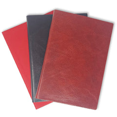 Softcover Italian Leather Lined Notebook - 3 colors
