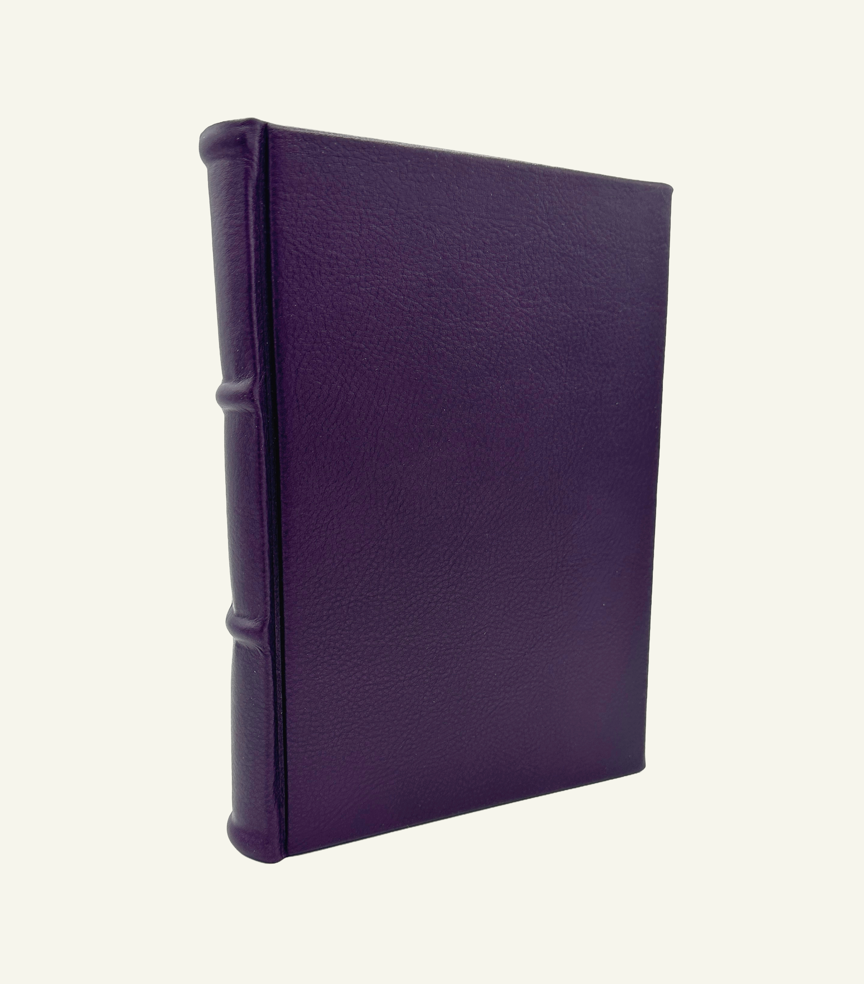 Handcrafted Italian Violet Leather journal with lined pages