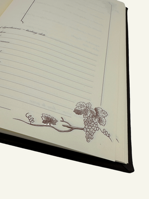 Wine Journal & Log Book with Grape Vine Detail on each page