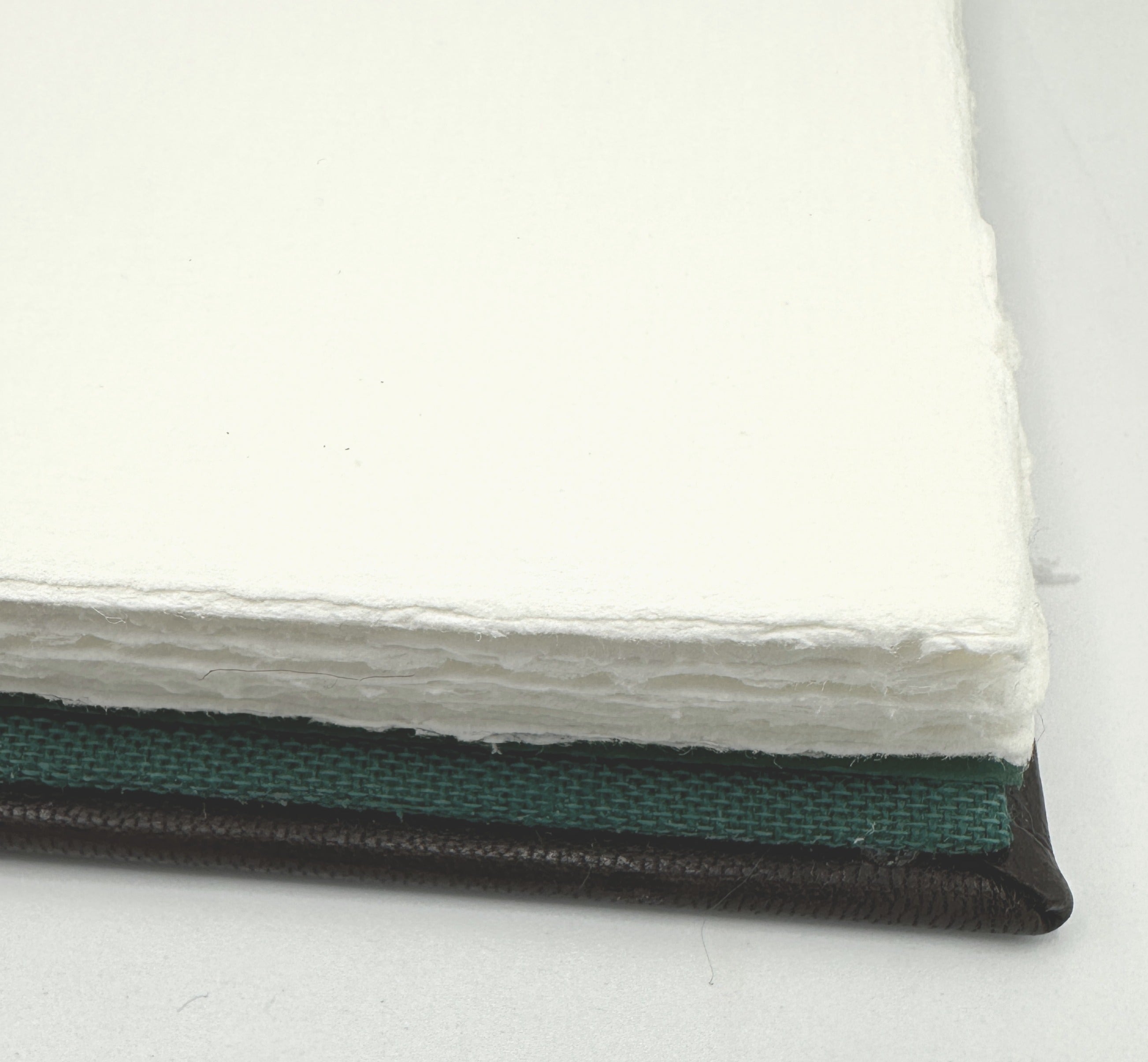 Refillable Leather Journal with  handmade Amalfi pages