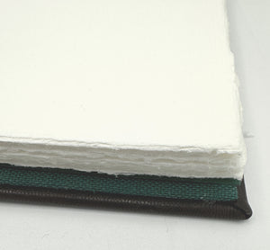 Refillable Leather Journal with  handmade Amalfi pages