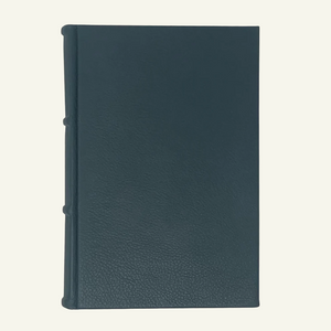 blue leather notebook - ruled pages