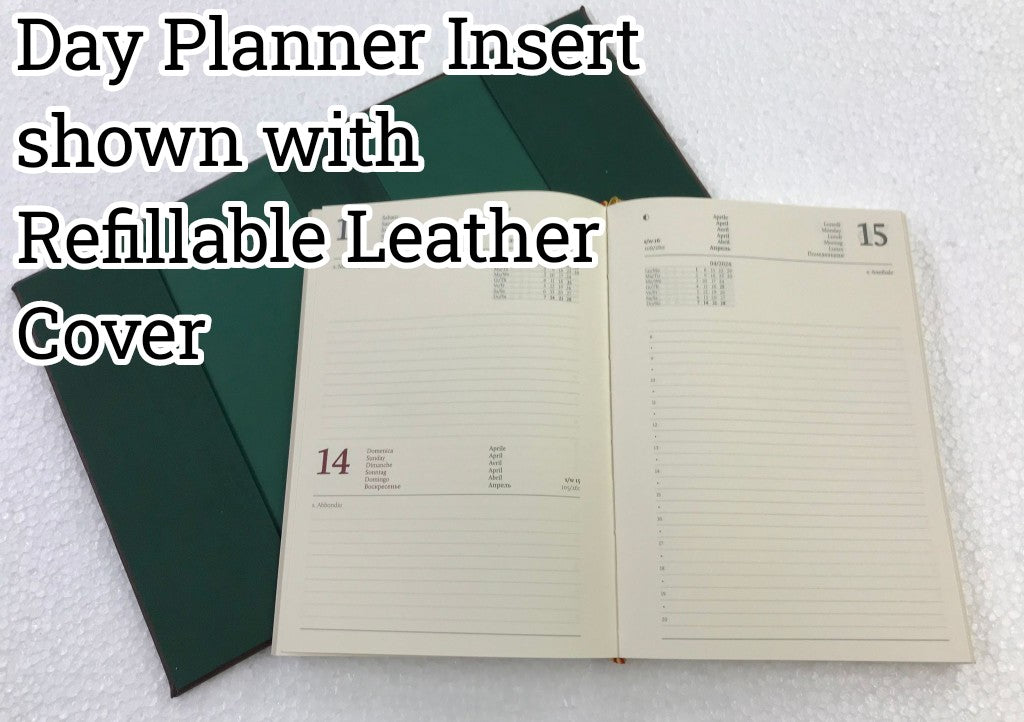 A5 Leather Diary, leather Planner 2021, schedule for buying appointments, Eco planner, reusable planner covers, day view planner