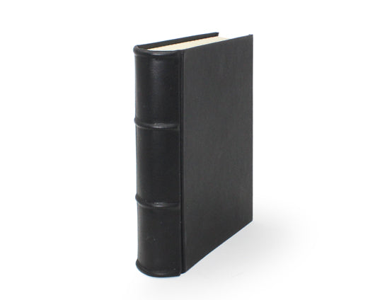 Extra Thick Leather Journal - 600 pgs (in 2 Colors) - Modern Black / Blank - Unlined Pages