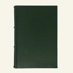 hunter green leather notebook - ruled pages