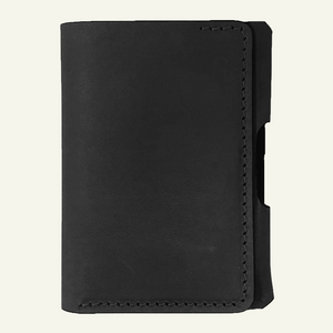Black Leather Wallet Notebook Combo with Pen