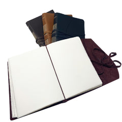 Italian Leather Wrap Journal With Handmade Amalfi Pages - 4 colors