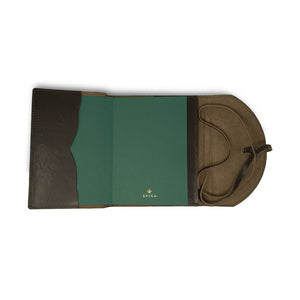 Leather Travel Journal - refillable wrap book x paper insert