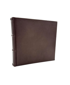 small 9x8 classic brown leather photo album